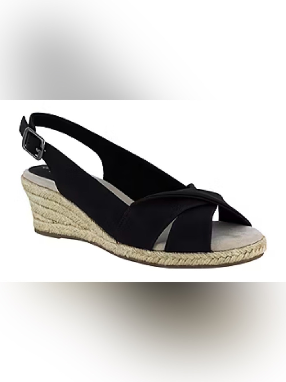 Easy Street Womens Maureen Wedge Sandals. Size‎ 9.5M Black